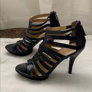 Nine West Black Strappy Heels